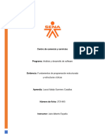 Evidencia Pseudocódigo y Diagrama de Flujo