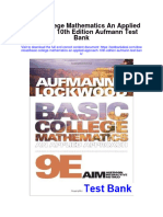 Basic College Mathematics An Applied Approach 10Th Edition Aufmann Test Bank Full Chapter PDF