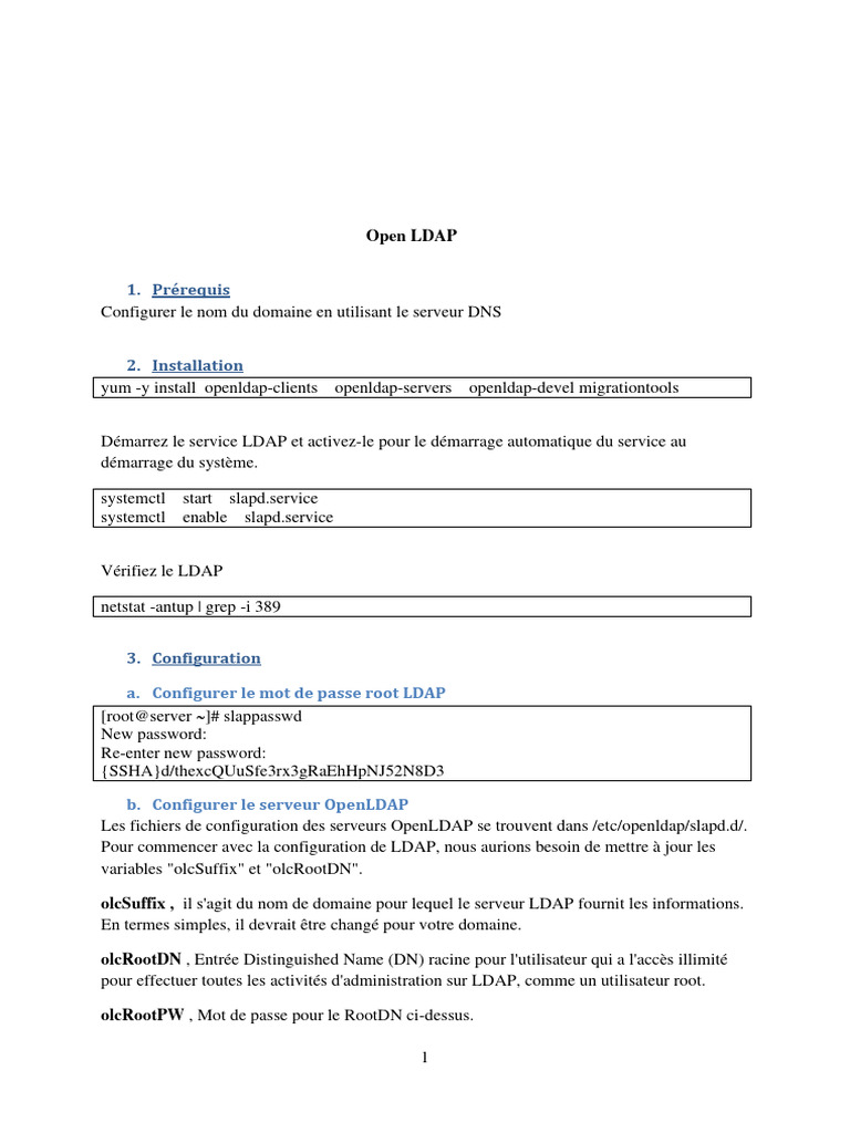 Guide d'installation et configuration OpenLDAP | PDF | Données ...