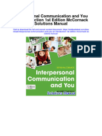 Interpersonal Communication and You An Introduction 1St Edition Mccornack Solutions Manual Full Chapter PDF