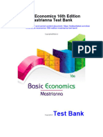 Basic Economics 16Th Edition Mastrianna Test Bank Full Chapter PDF