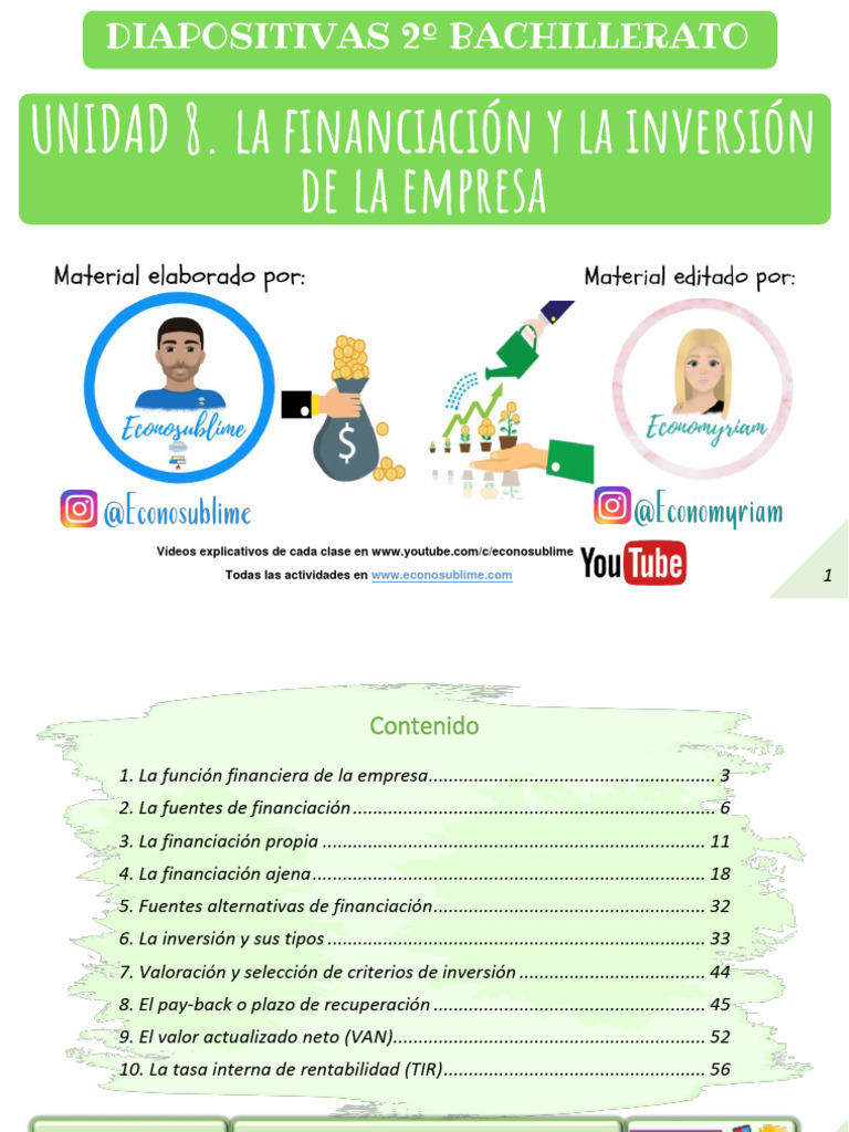 Fuentes y Tipos de Financiación Empresarial | PDF | Business | Inversiones