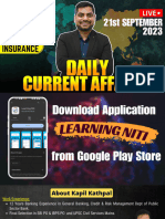 21st September 2023 Current Affairs by Kapil KathpalBilingual