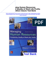 Managing Human Resources Productivity Quality of Work Life Profits 10Th Edition Cascio Test Bank Full Chapter PDF