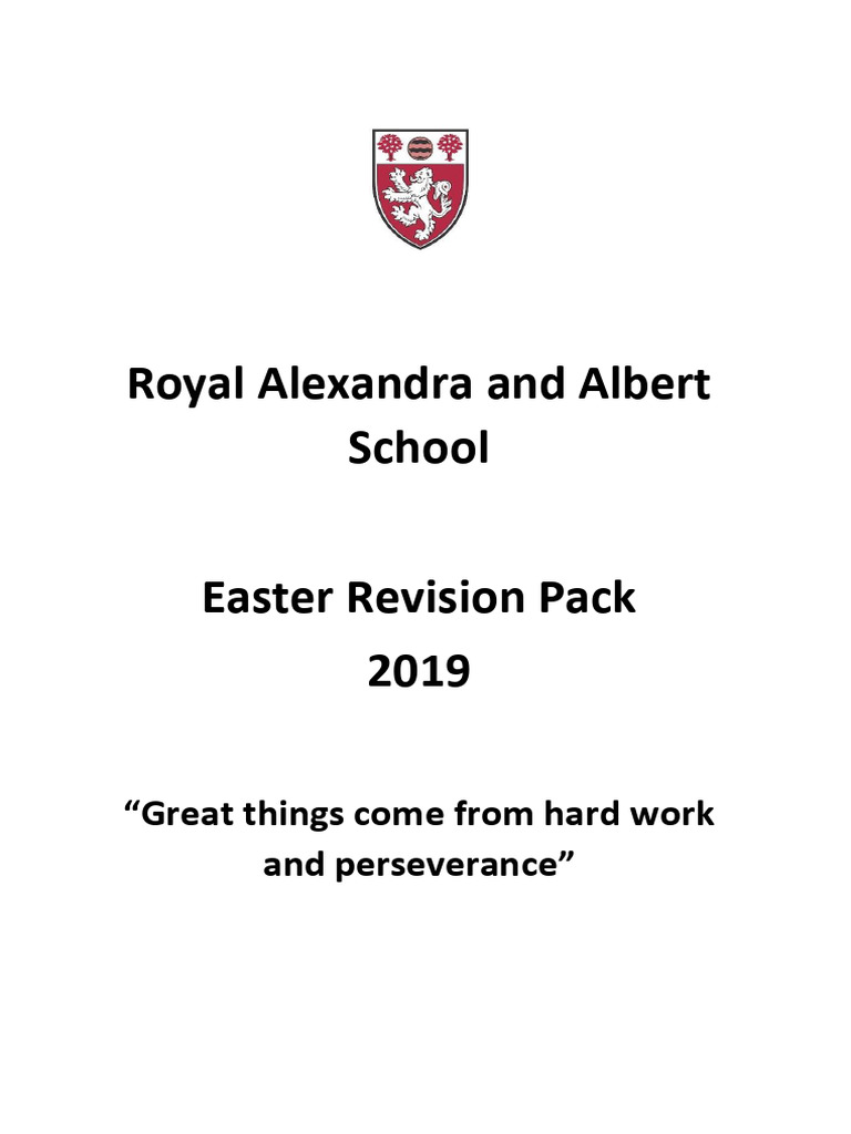ks4 Easter Revision Pack Mar19 | PDF | Technology & Engineering