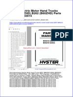 Hyster Electric Motor Hand Trucks b257 b80zhd b262 b60zhd Parts Manual 4092815