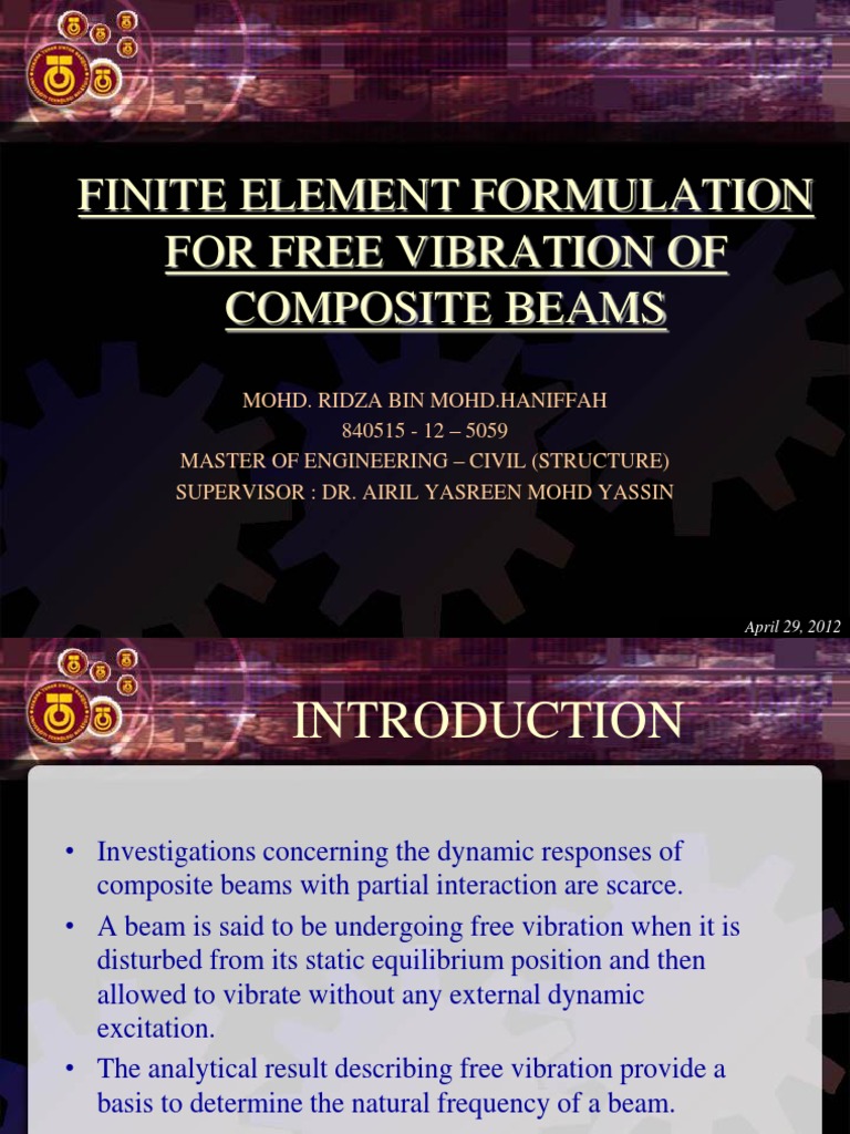 Finite Element Analysis of Composite Beam Vibration | PDF | Finite ...