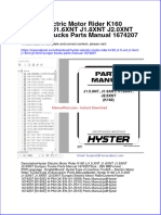 Hyster Electric Motor Rider k160 j1 5 XNT j1 6xnt j1 8xnt j2 0xnt Europe Trucks Parts Manual 1674207