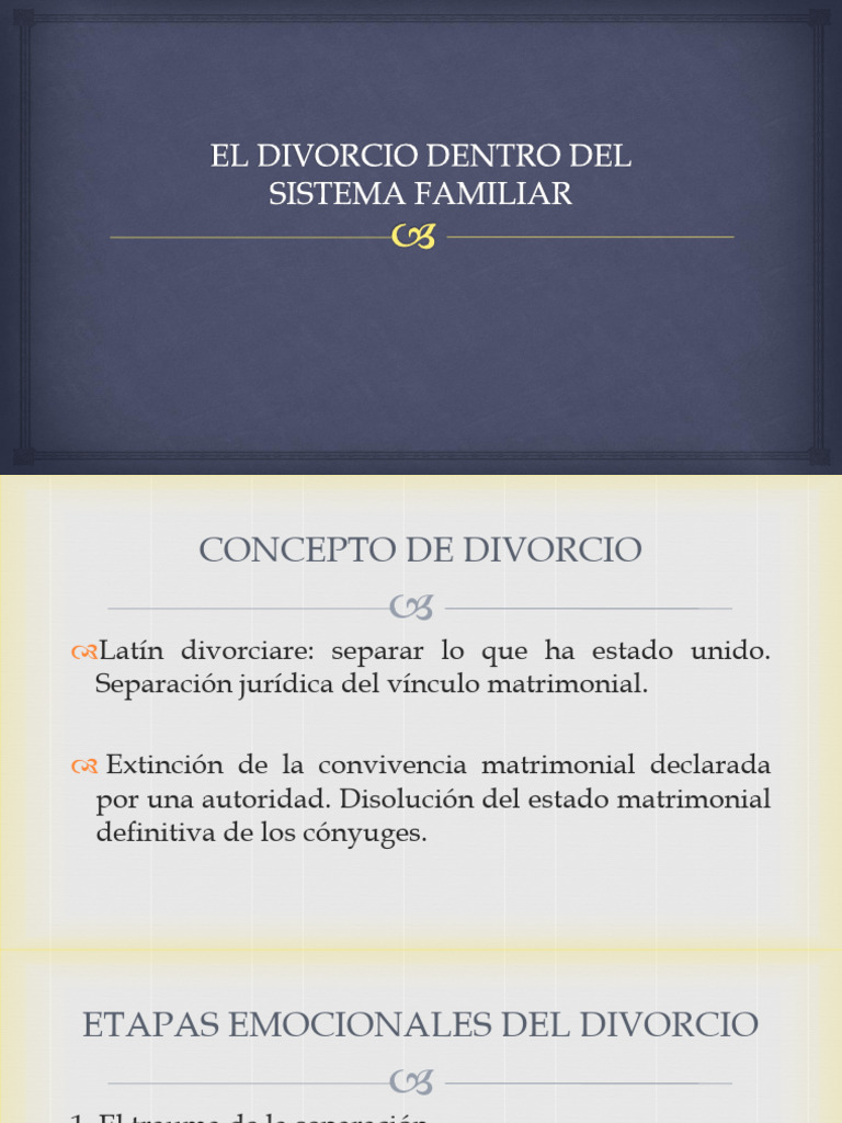 El Divorcio e Impacto Psicológico en Los Cónyuges | PDF