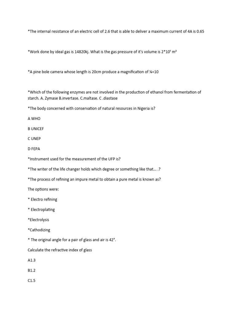 Mock Questions | PDF