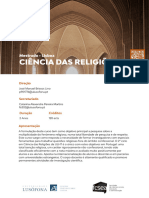 Ciência Das Religiões: Mestrado - Lisboa