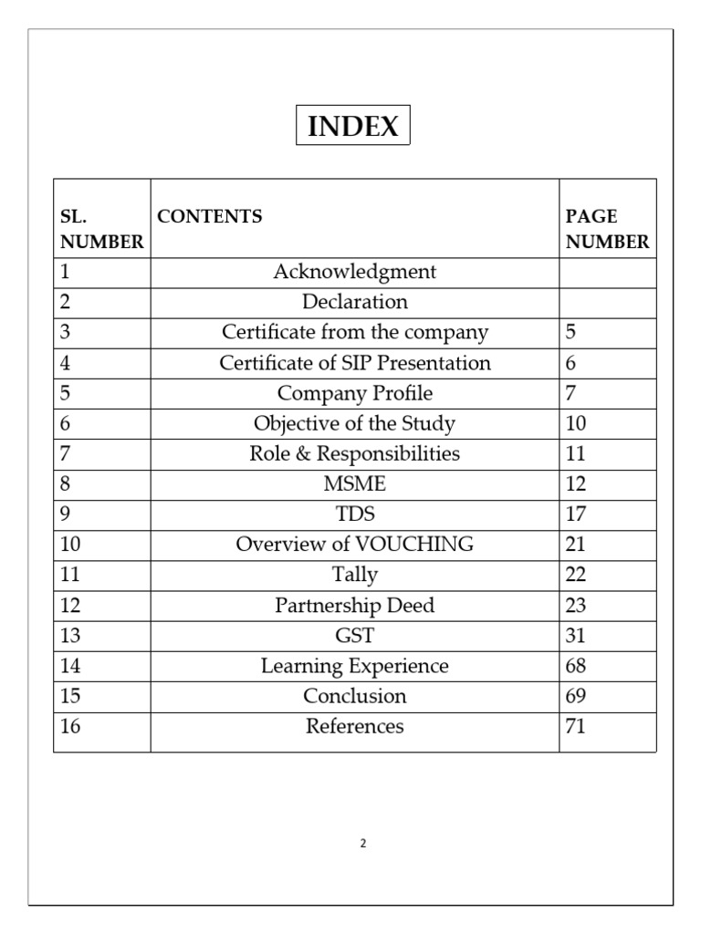Index Sample (1) | PDF