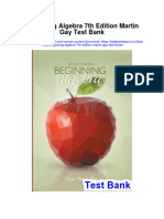 Beginning Algebra 7Th Edition Martin Gay Test Bank Full Chapter PDF