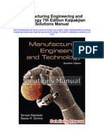 Manufacturing Engineering and Technology 7Th Edition Kalpakjian Solutions Manual Full Chapter PDF