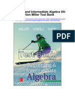 Beginning and Intermediate Algebra 5Th Edition Miller Test Bank Full Chapter PDF