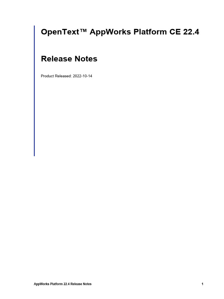 Opentext appworks platform 22 4 release notes download free pdf