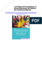 Beginnings and Beyond Foundations in Early Childhood Education 9Th Edition Gordon Solutions Manual Full Chapter PDF