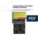 Behavior in Organizations 10Th Edition Greenberg Test Bank Full Chapter PDF