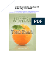 Beginning and Intermediate Algebra 6Th Edition Gay Test Bank Full Chapter PDF