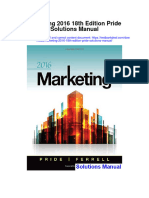 Marketing 2016 18Th Edition Pride Solutions Manual Full Chapter PDF
