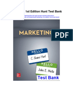 Marketing 1St Edition Hunt Test Bank Full Chapter PDF
