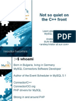 Not So Quiet on the C++ Front