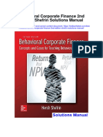 Behavioral Corporate Finance 2Nd Edition Shefrin Solutions Manual Full Chapter PDF