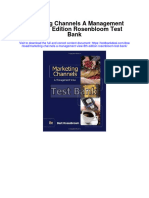 Marketing Channels A Management View 8Th Edition Rosenbloom Test Bank Full Chapter PDF