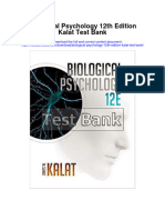 Biological Psychology 12Th Edition Kalat Test Bank Full Chapter PDF