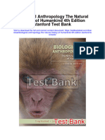 Download Biological Anthropology The Natural History Of Humankind 4Th Edition Stanford Test Bank full chapter pdf
