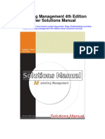 Marketing Management 4Th Edition Winer Solutions Manual Full Chapter PDF