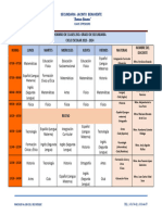 Horario 2do Grado