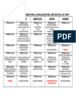 Cronograma de Finalizacion Del Año Jarv 2023