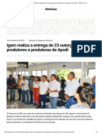 Igarn Realiza A Entrega de 23 Outorgas para Produtores e Produtoras de Apodi - Gláucia Lima
