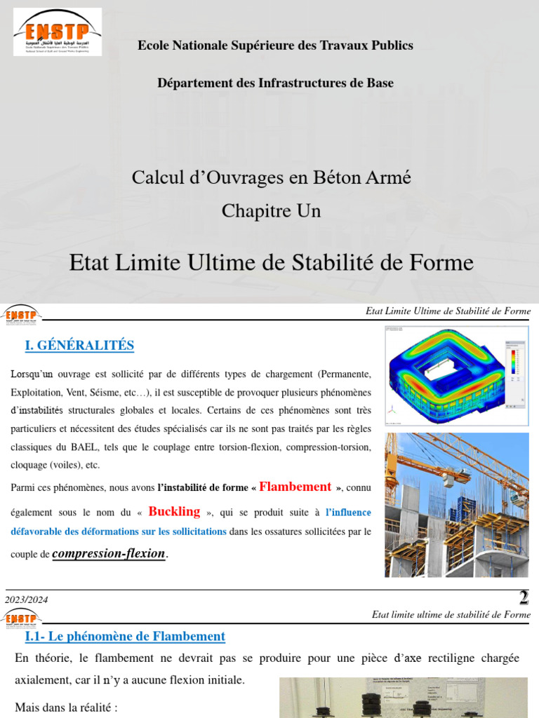 Flambement des Poteaux 40x40 en BA | PDF | Béton armé | Flambage