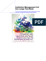 Financial Institution Management 3Rd Edition Lange Test Bank Full Chapter PDF