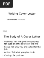 Cover Letter