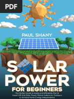 Solar Power For Beginners by Paul Shany