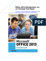 Microsoft Office 2013 Introductory 1St Edition Vermaat Test Bank Full Chapter PDF