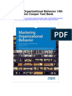 Mastering Organizational Behavior 14Th Edition Cooper Test Bank Full Chapter PDF