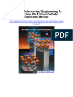 Materials Science and Engineering An Introduction 9Th Edition Callister Solutions Manual Full Chapter PDF