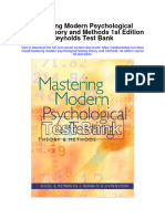 Mastering Modern Psychological Testing Theory and Methods 1St Edition Reynolds Test Bank Full Chapter PDF