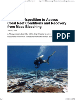 Research Expedition To Assess Coral Reef Conditions and Recovery From Mass Bleaching