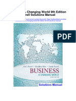 Business A Changing World 9Th Edition Ferrell Solutions Manual Full Chapter PDF