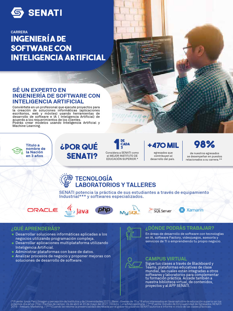 Ingeniería de Software con IA en SENATI | PDF | Inteligencia artificial ...