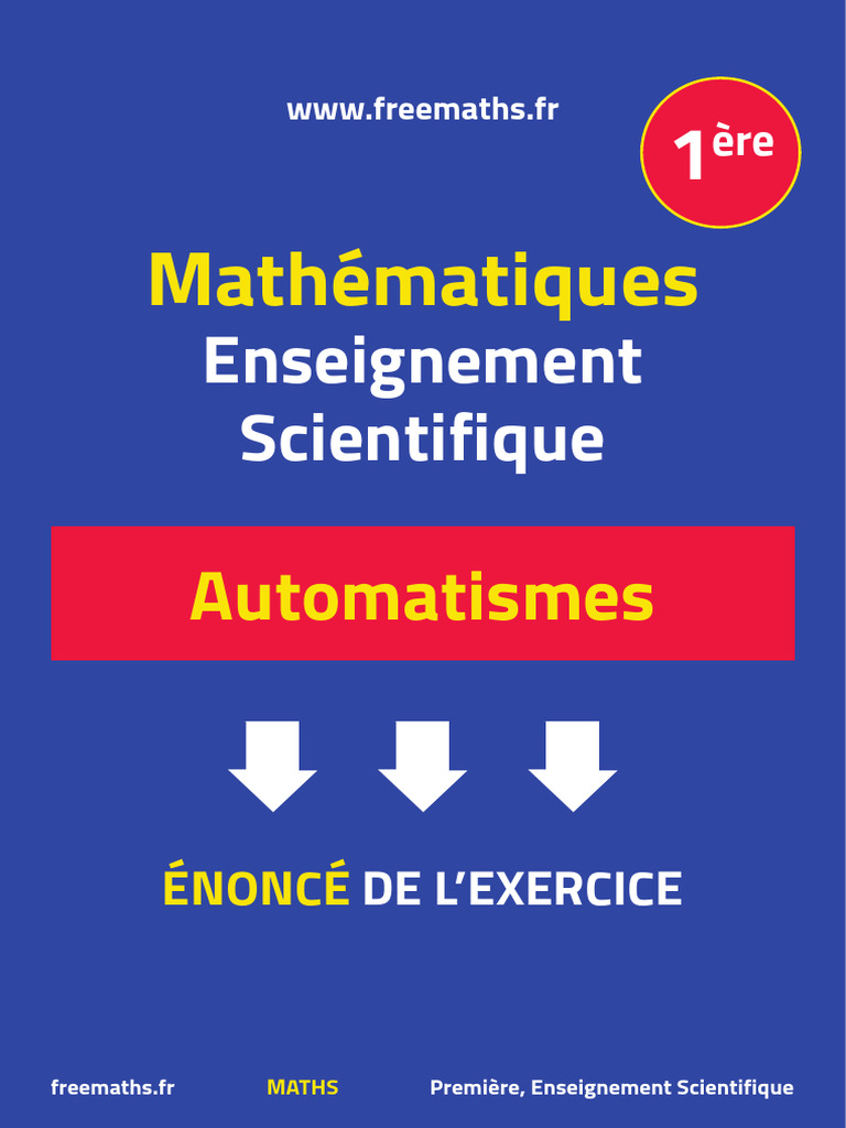 Exercices d'automatismes en maths 1ère | PDF