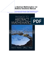 Passage To Abstract Mathematics 1St Edition Watkins Solutions Manual Full Chapter PDF