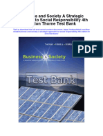 Business and Society A Strategic Approach To Social Responsibility 4Th Edition Thorne Test Bank Full Chapter PDF
