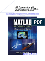 Matlab Programming With Applications For Engineers 1St Edition Chapman Solutions Manual Full Chapter PDF