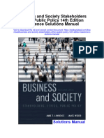 Business and Society Stakeholders Ethics Public Policy 14Th Edition Lawrence Solutions Manual Full Chapter PDF